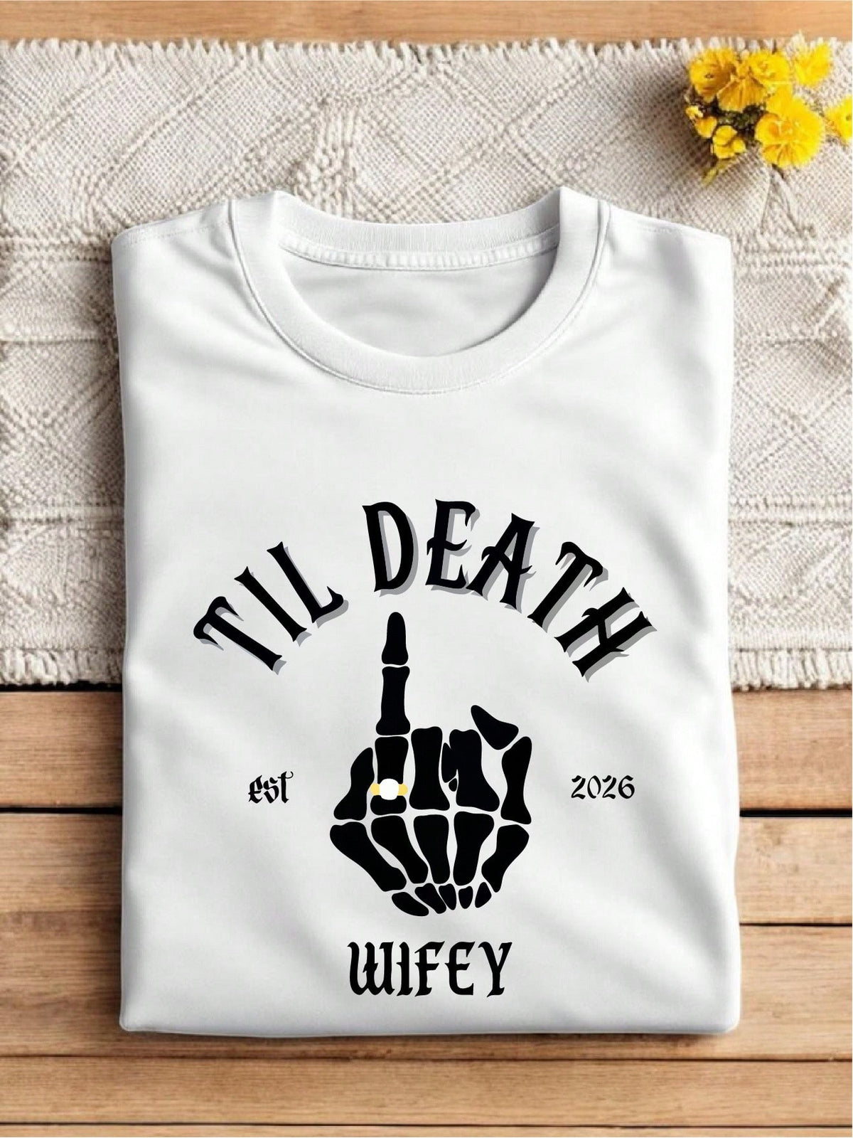 1PC Til Death Hubby & Wifey 2026 T-Shirt