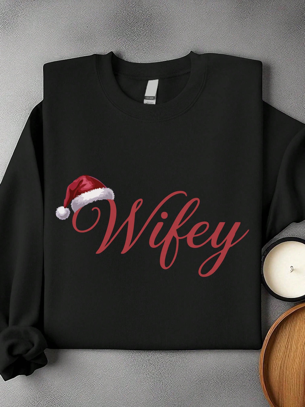 1PC Christmas Hubby And Wifey Unisex Sweatshirt