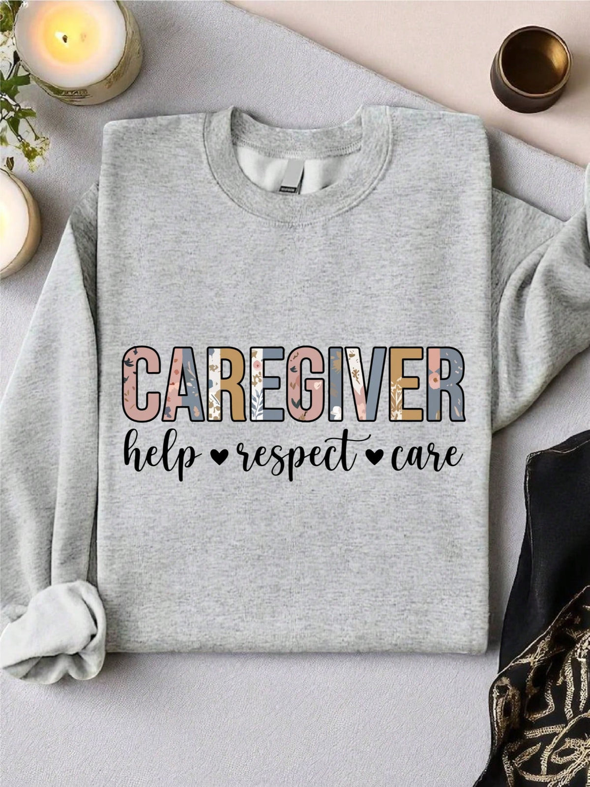 Floral Caregiver Sweatshirt