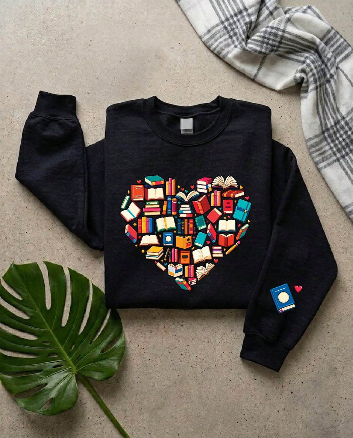 Book Lover Heart Sweatshirt