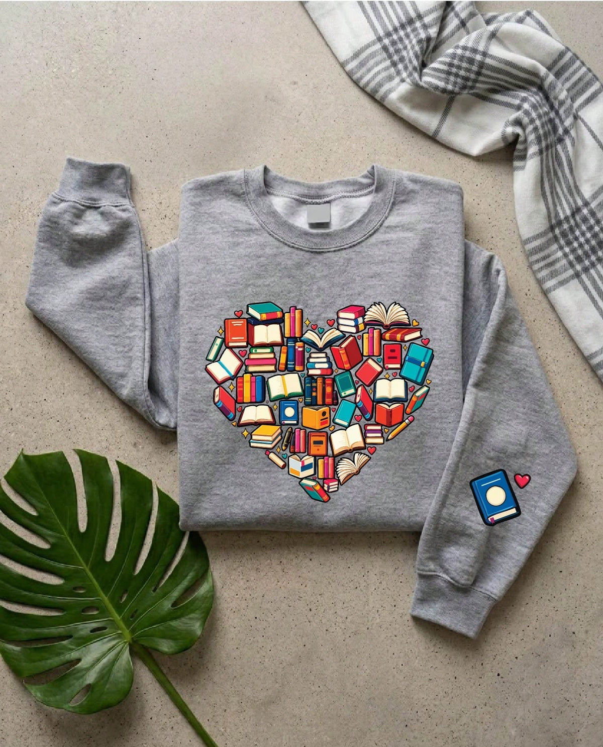 Book Lover Heart Sweatshirt