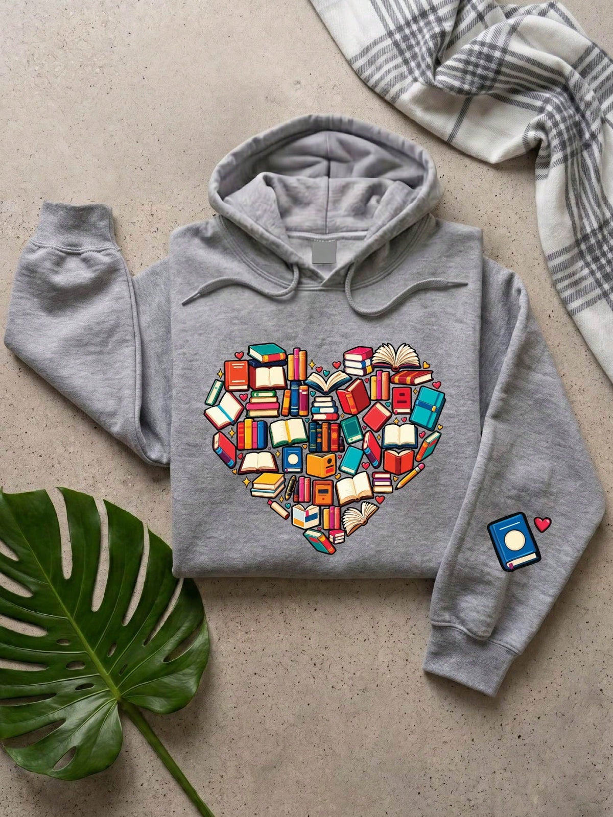 Book Lover Heart Hoodie