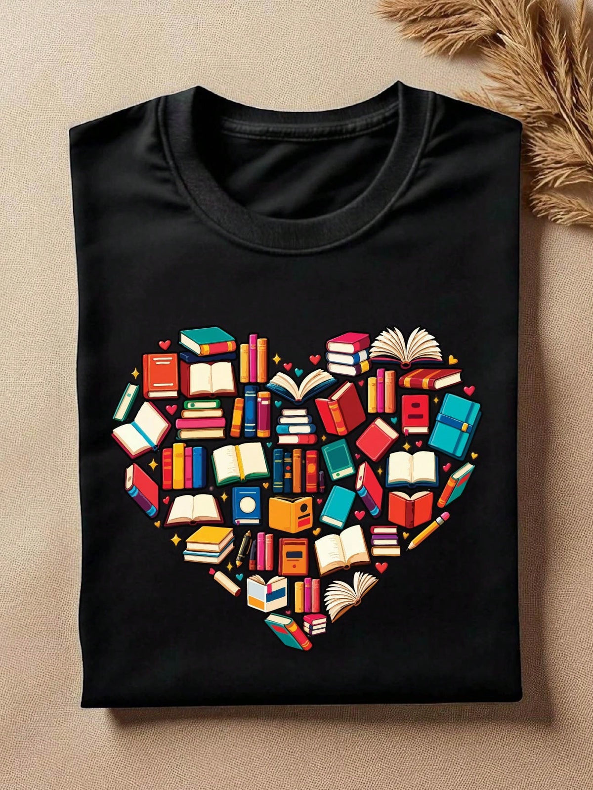 Book Lover Heart T-Shirt