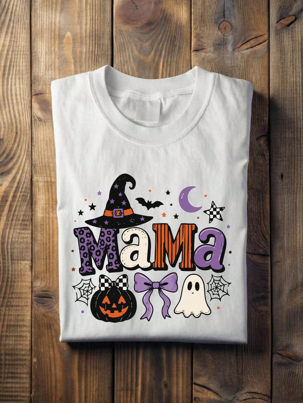 1 PC Mama Dada Halloween T-Shirt