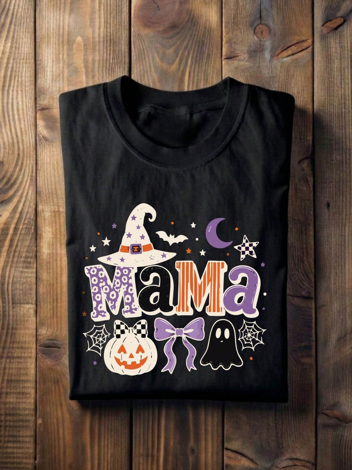 1 PC Mama Dada Halloween T-Shirt