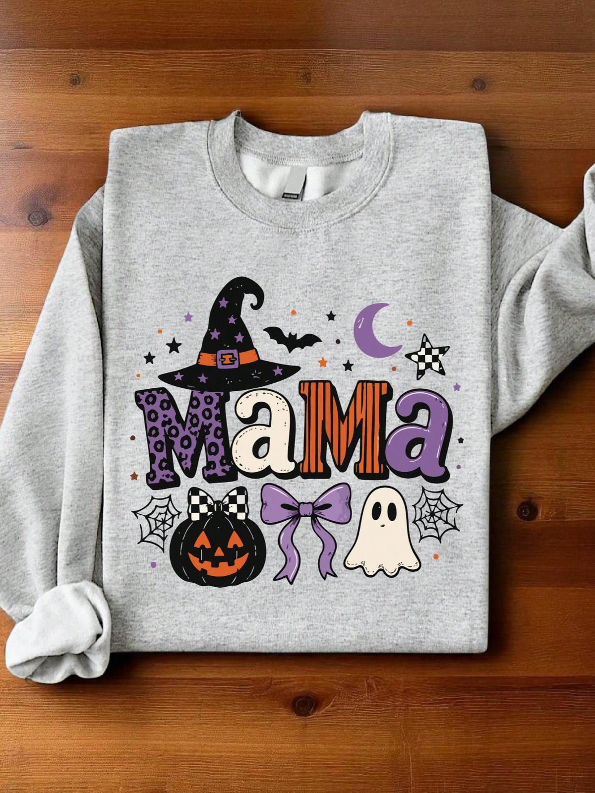 1 PC Mama Dada Halloween Sweatshirt