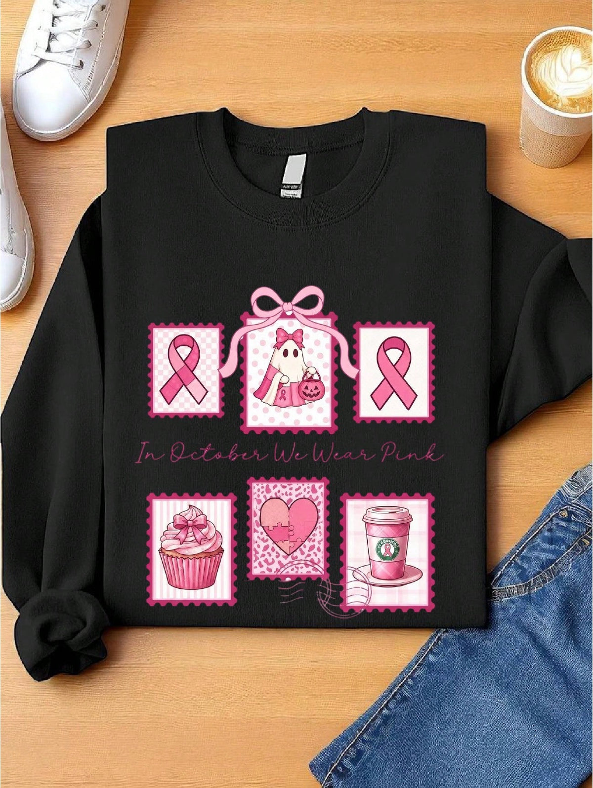 In October We Wear Pink Sweatshirt