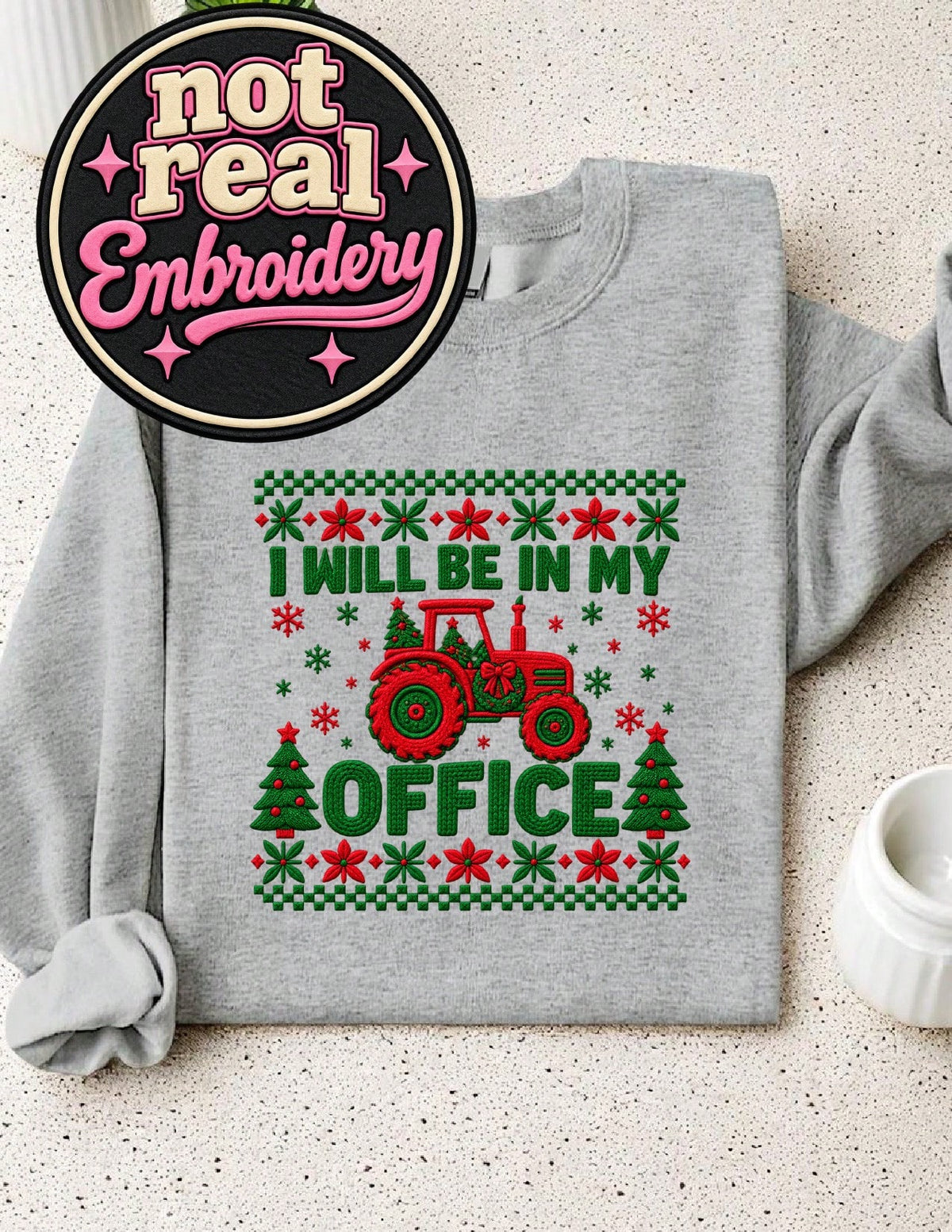 Christmas Tractor (DTF Graphic Print) Sweatshirt