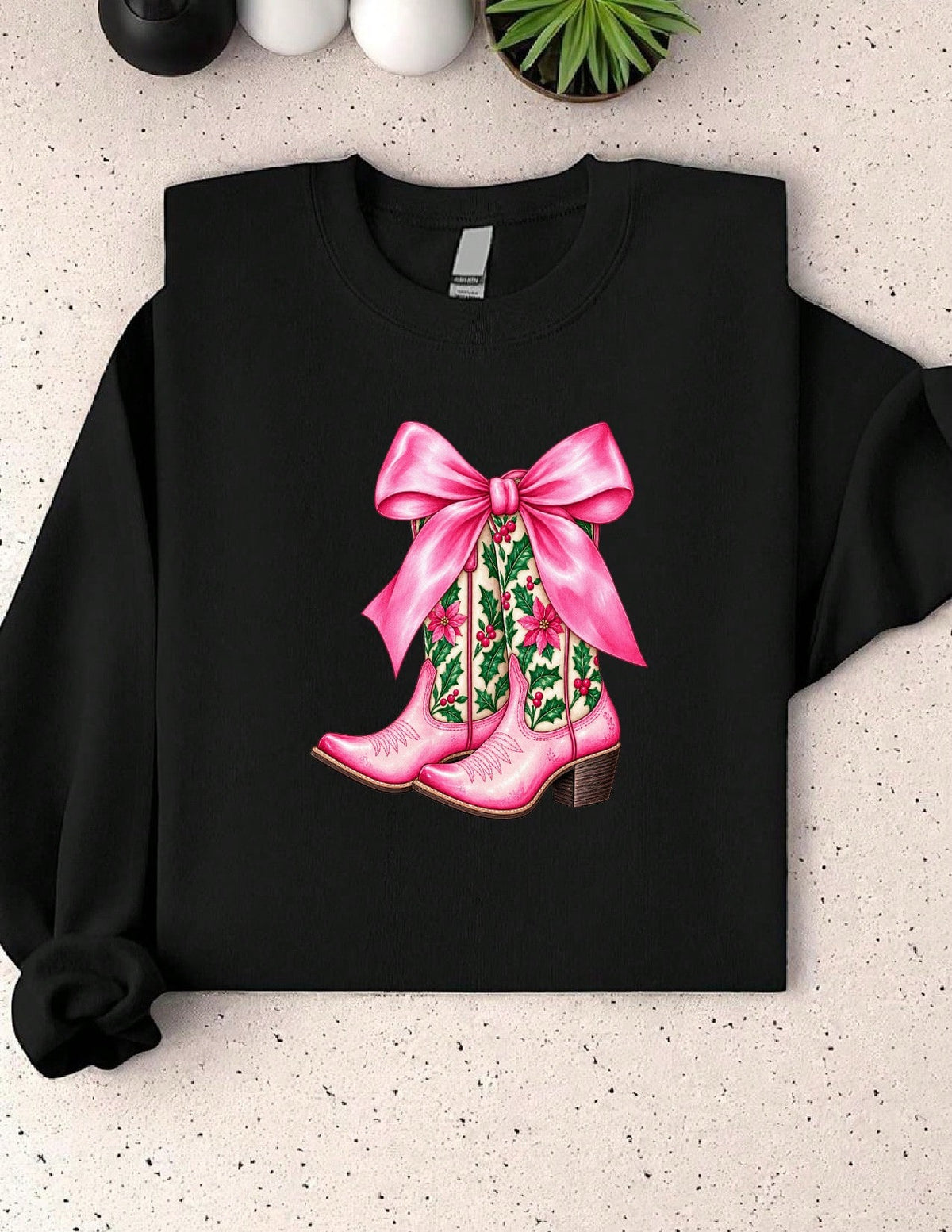 Western Christmas Boots Sweatshirt