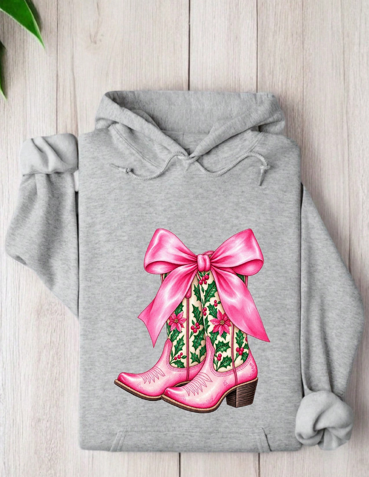 Western Christmas Boots Hoodie
