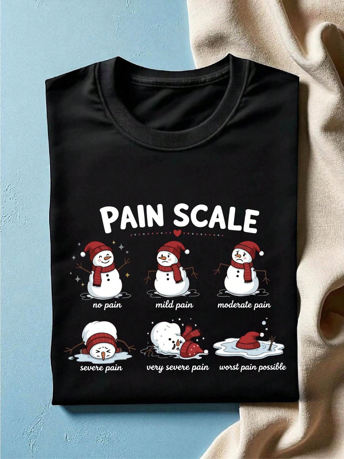 Nurse Pain Scale Snowman T-Shirt