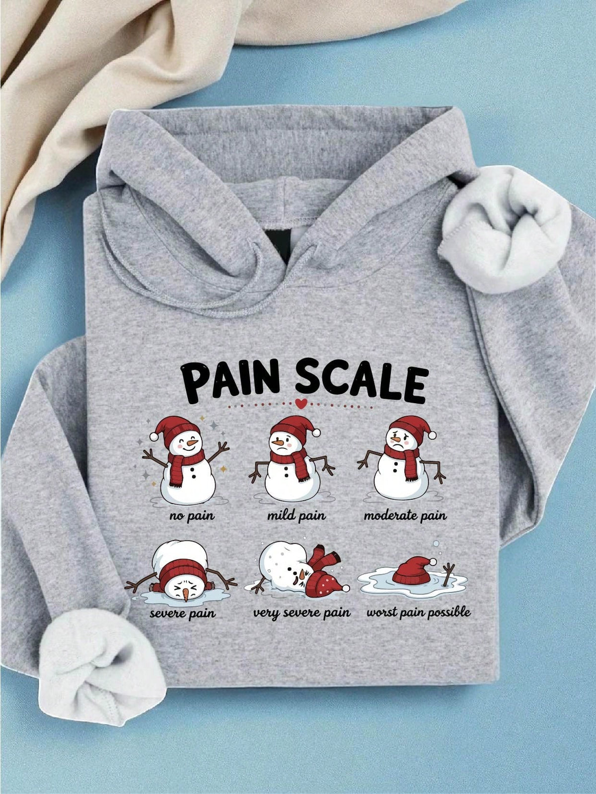Nurse Pain Scale Snowman Hoodie