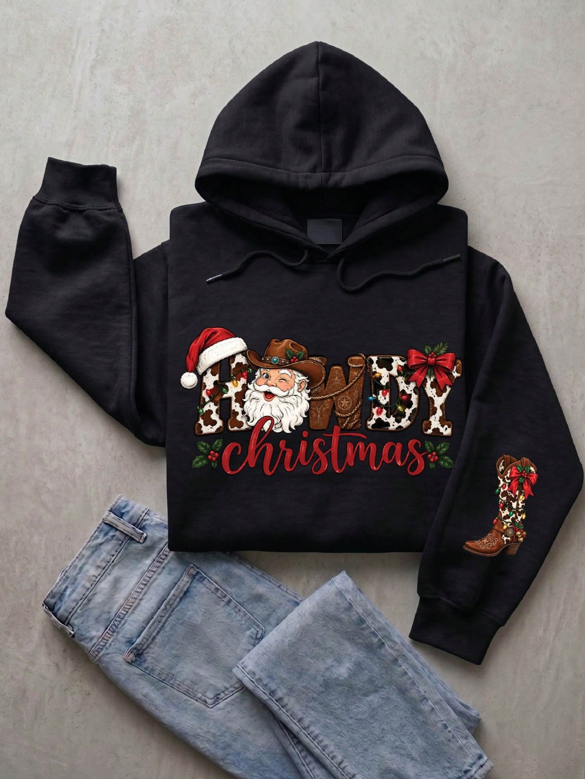 Howdy Christmas Western Hoodie