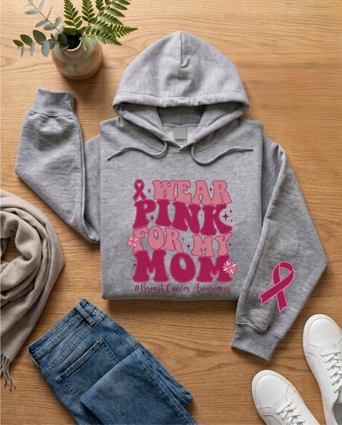 I Wear Pink For My Mom Hoodie