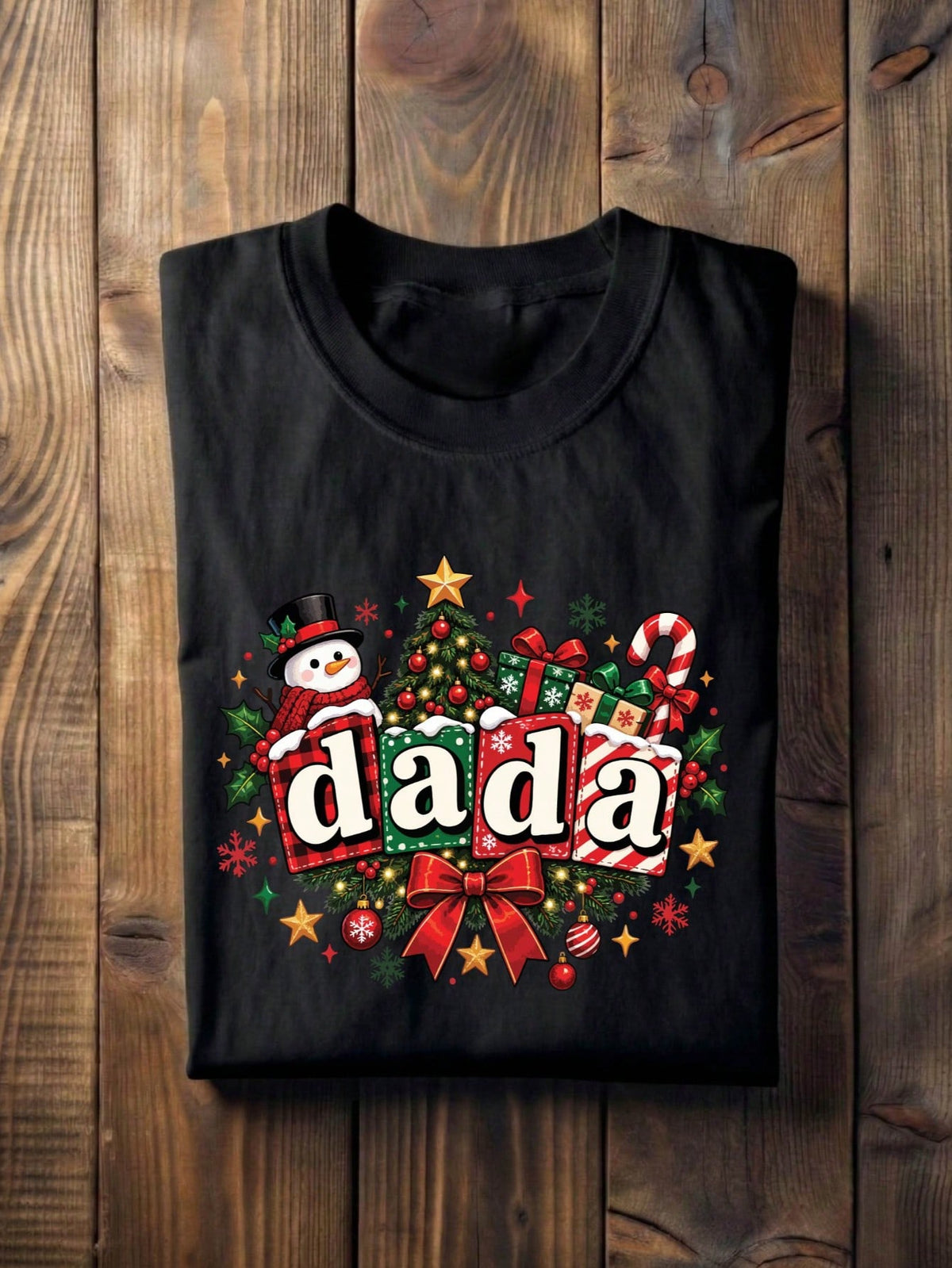 1 PC Mama Dada Christmas T-Shirt