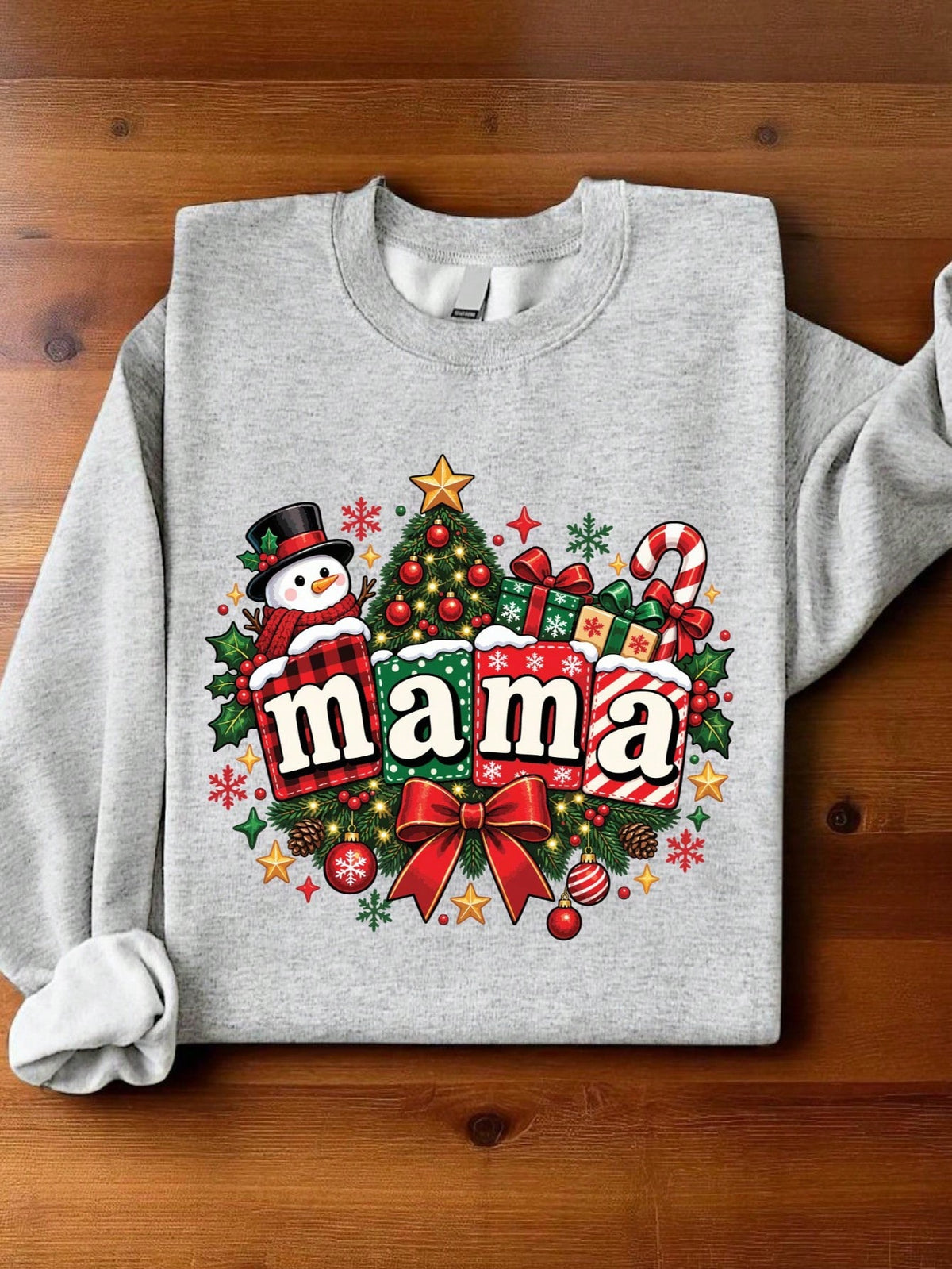 1 PC Mama Dada Christmas Sweatshirt