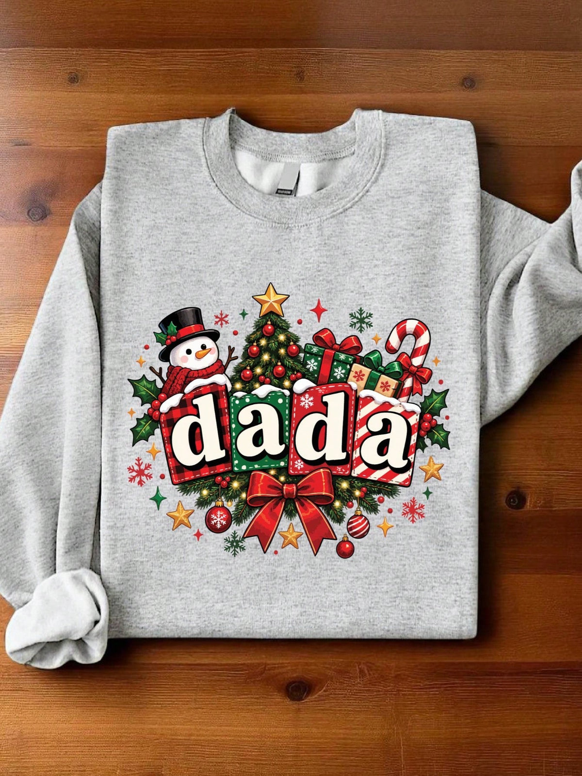 1 PC Mama Dada Christmas Sweatshirt