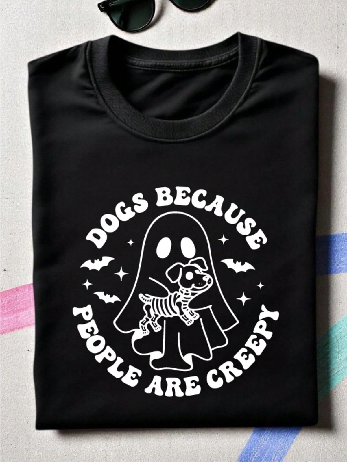 Dog Because People Are Creepy Halloween Outfit T-Shirt