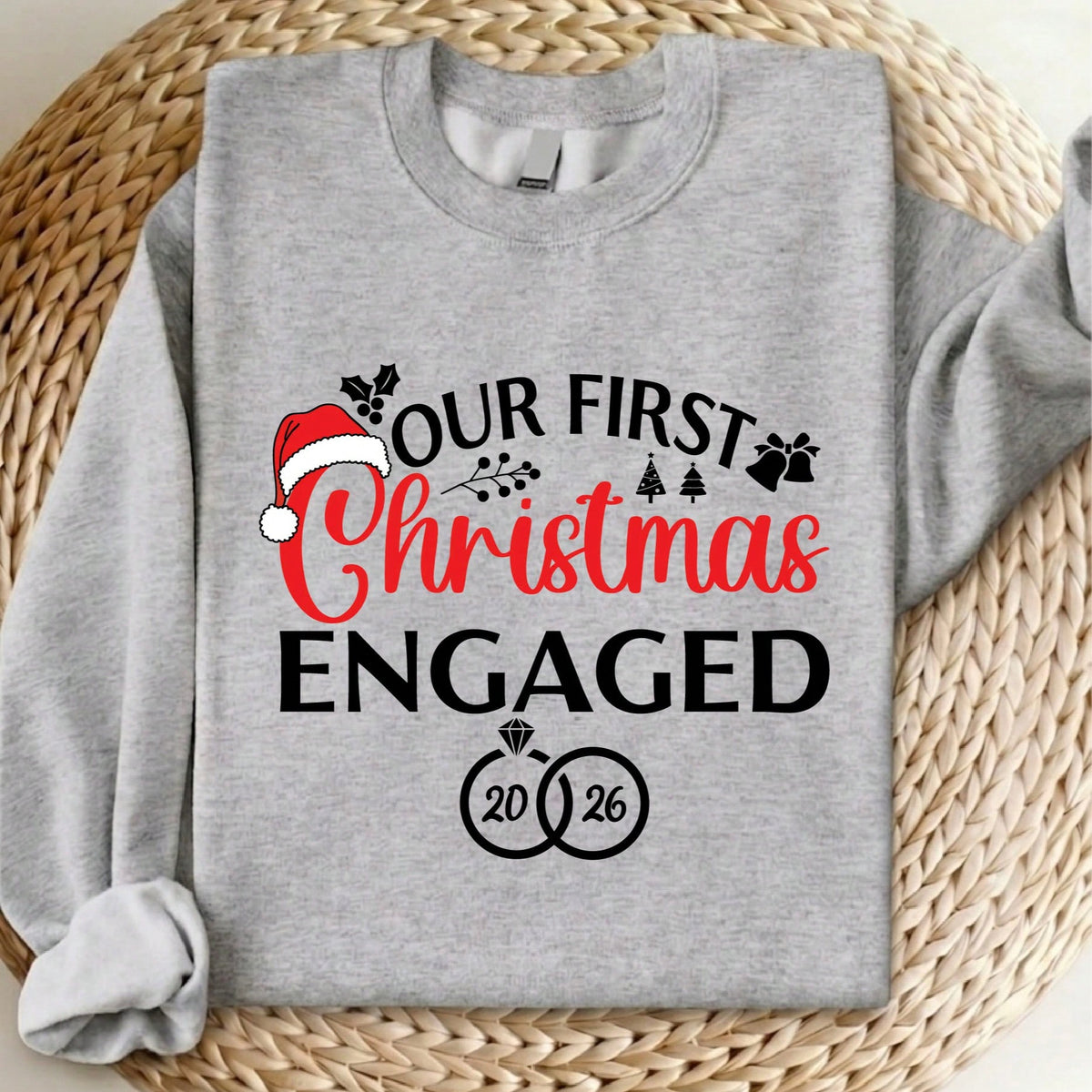 Our First Christmas Engaged Sweatshirt