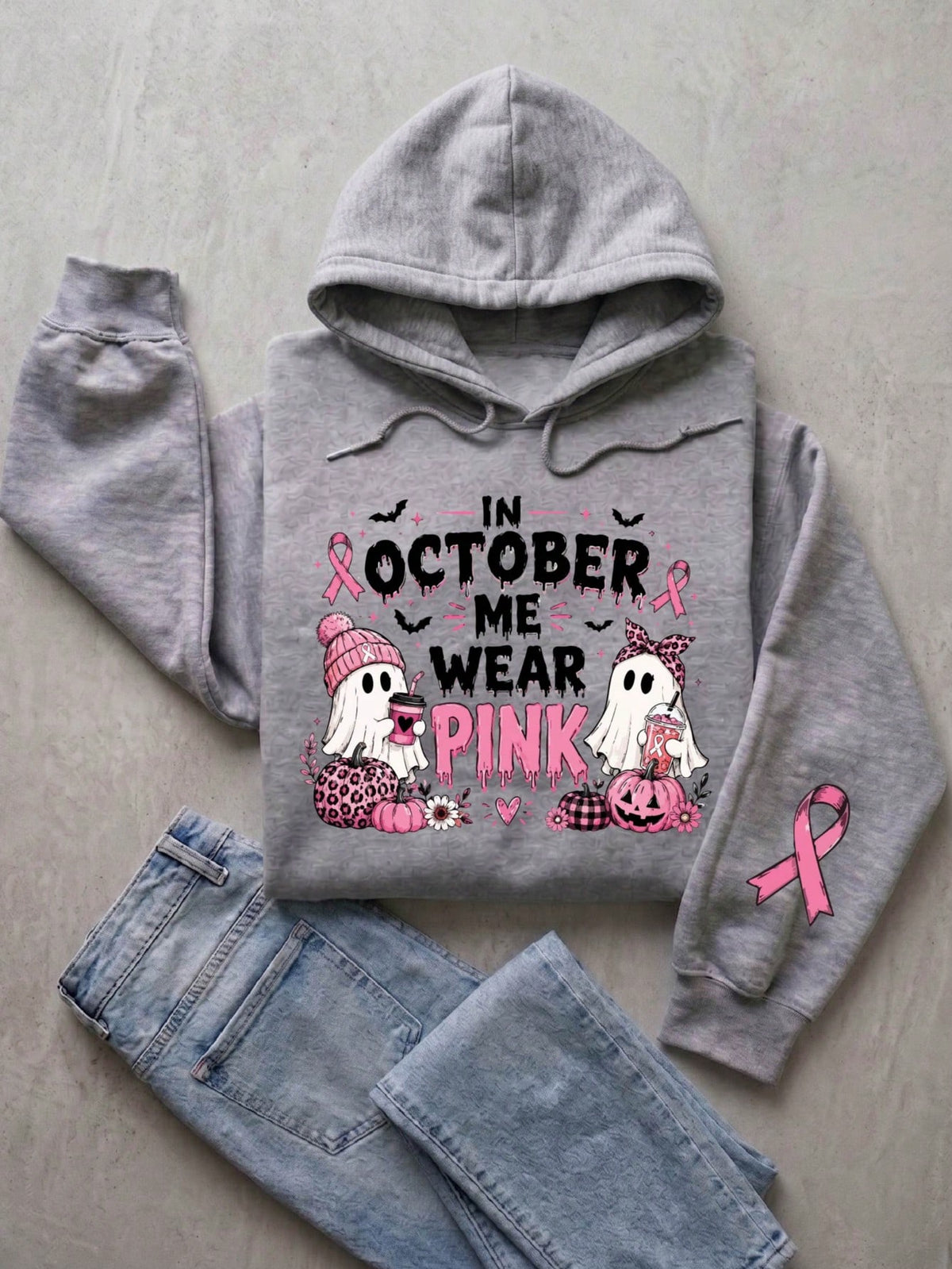 In October We Wear Pink Hoodie