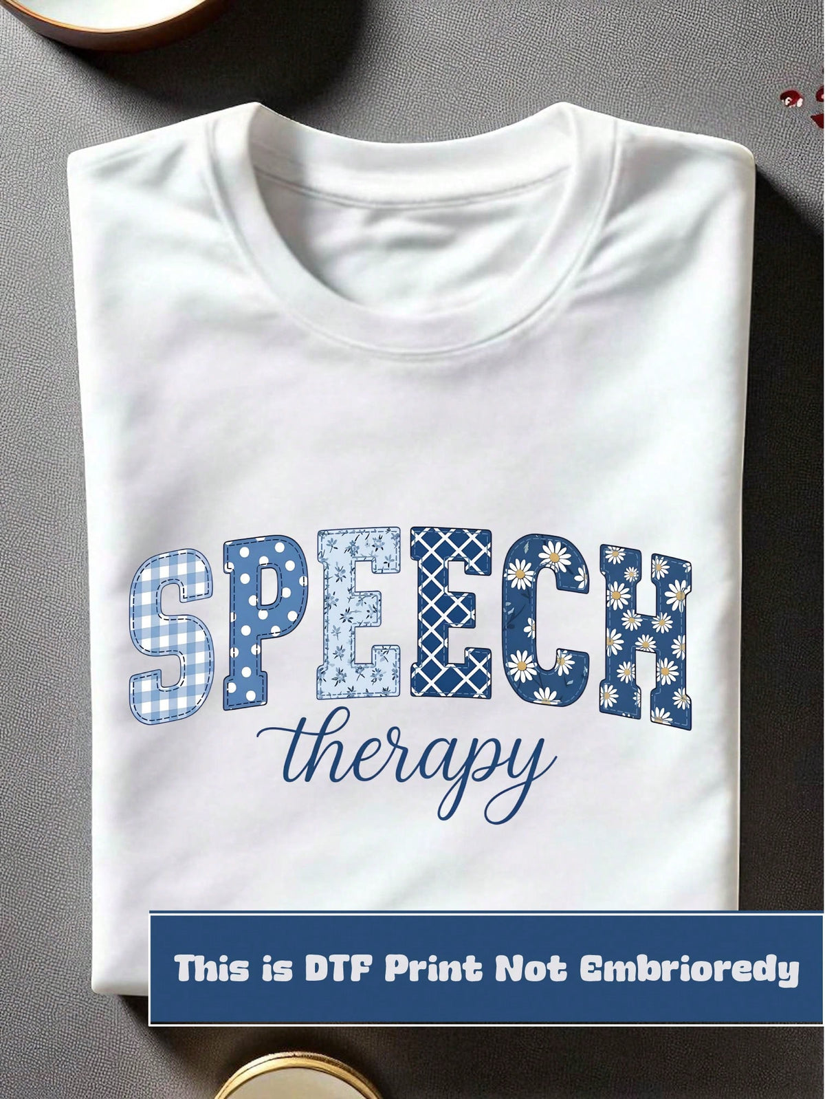 Speech Therapy Faux Patchwork Unisex T-Shirt
