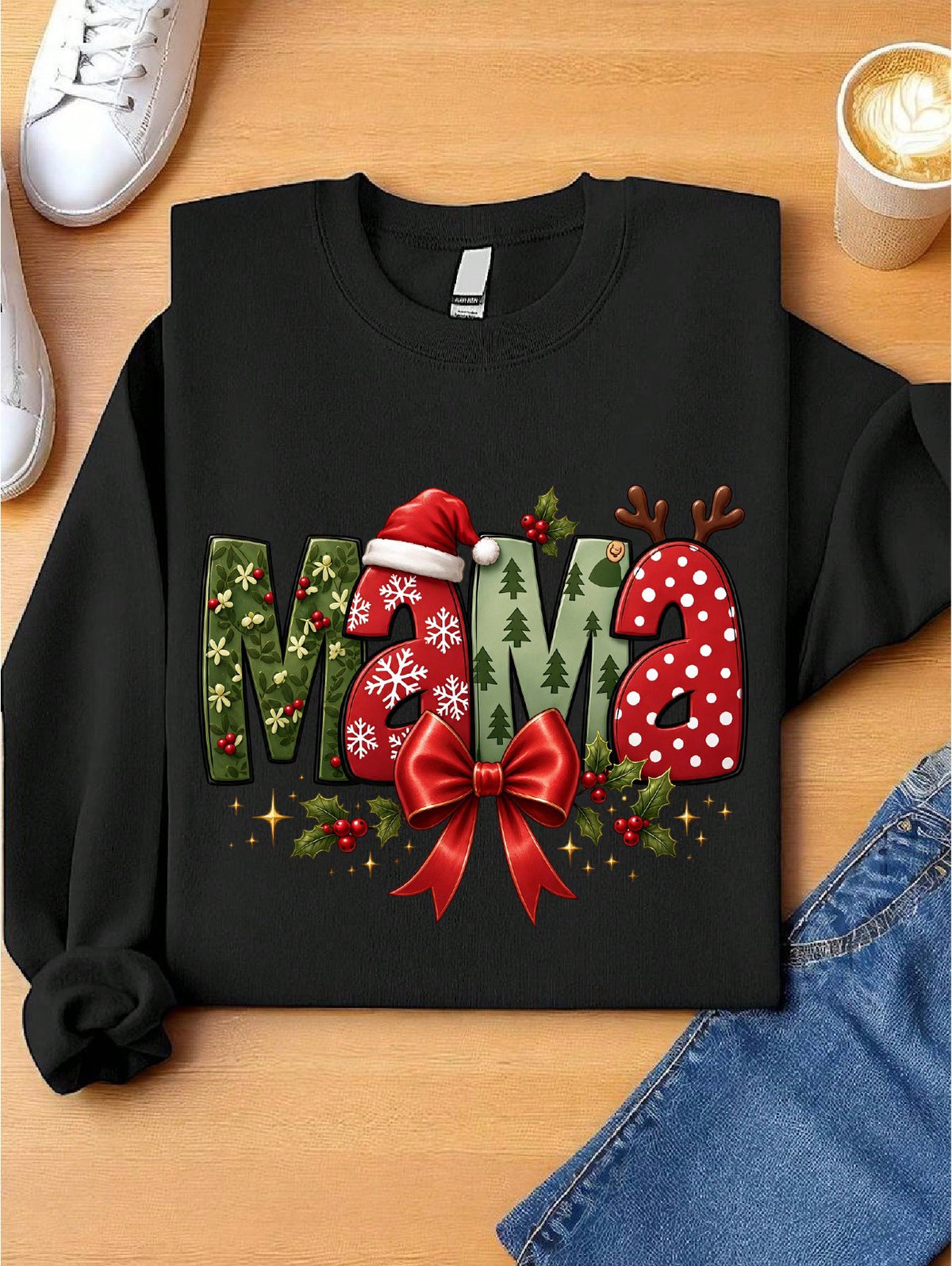 Mama Christmas Coquette Sweatshirt