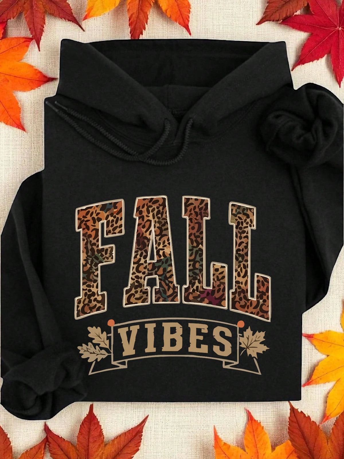 Leopard Fall Vibes Hoodie