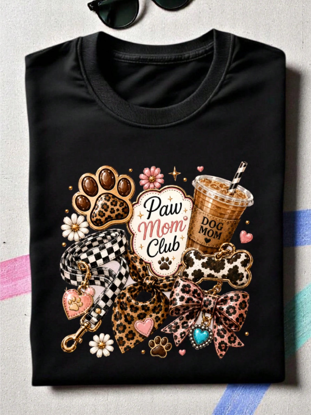 Leopard Dog Mom T-Shirt