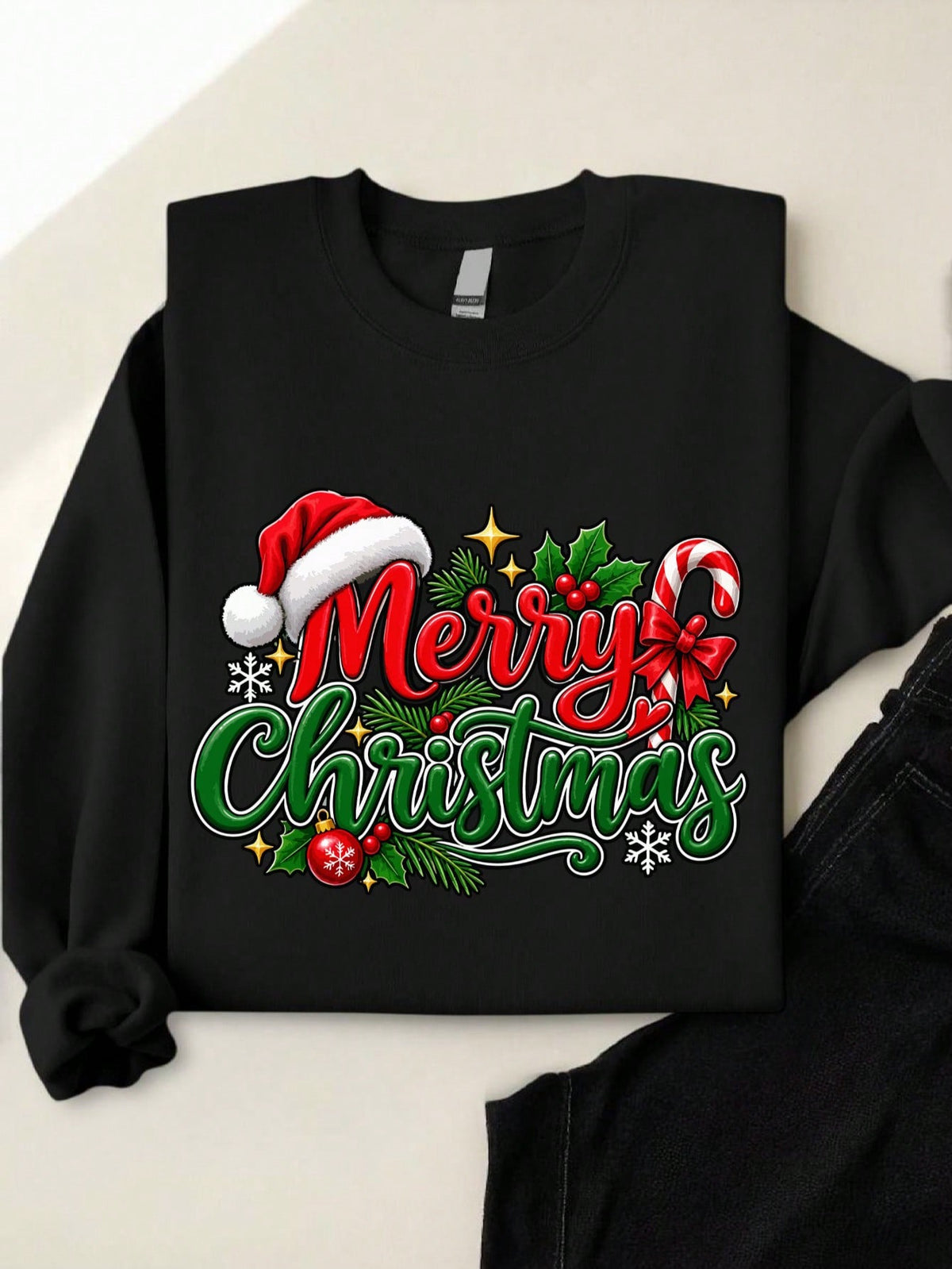 Merry Christmas Bow Sweatshirt