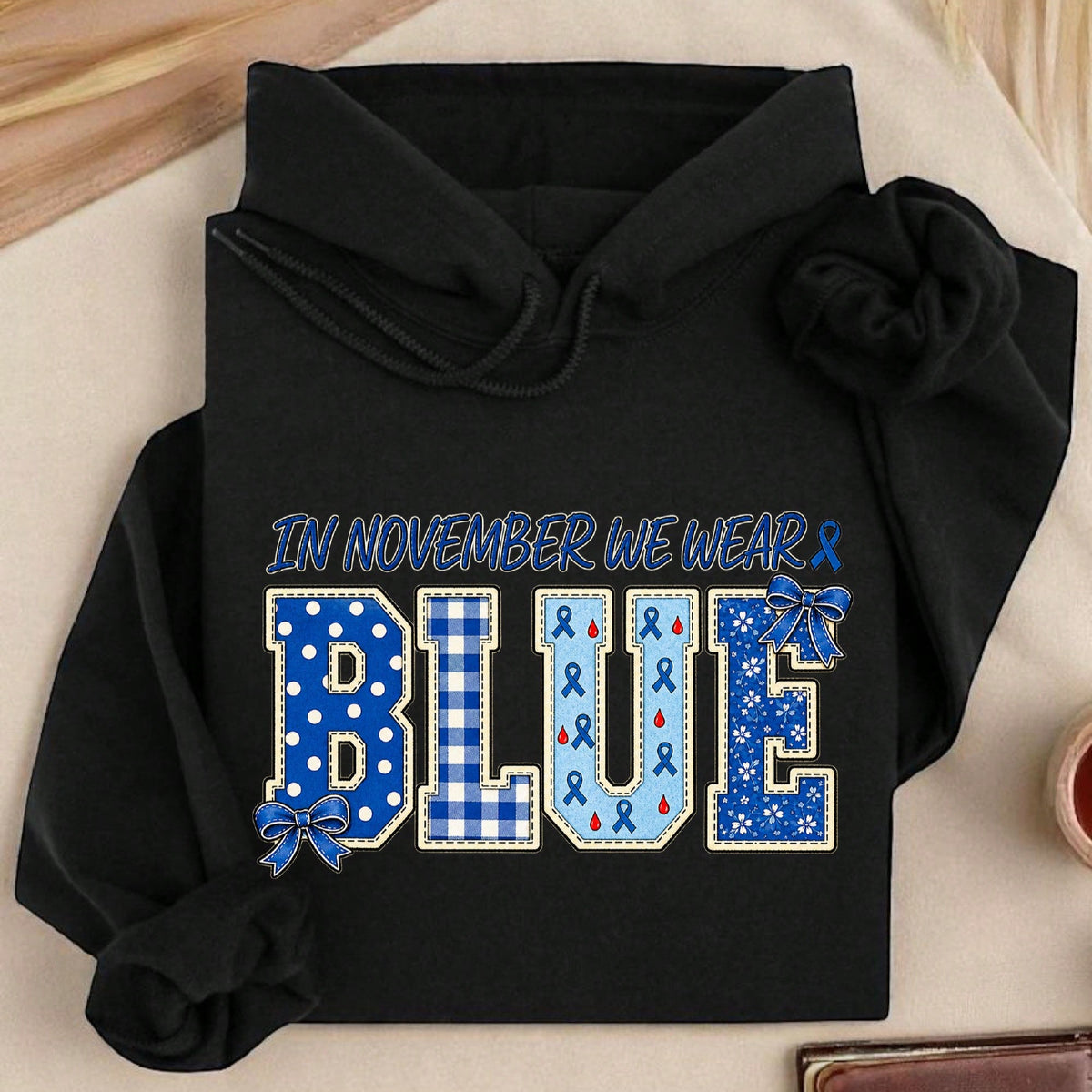 In November We Wear Blue Hoodie