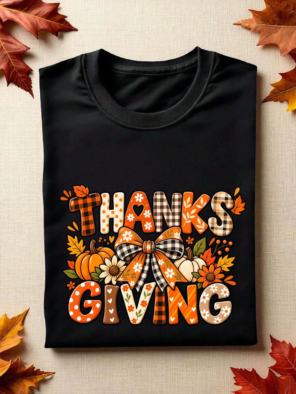 Thanksgiving Coquette Bow T-Shirt