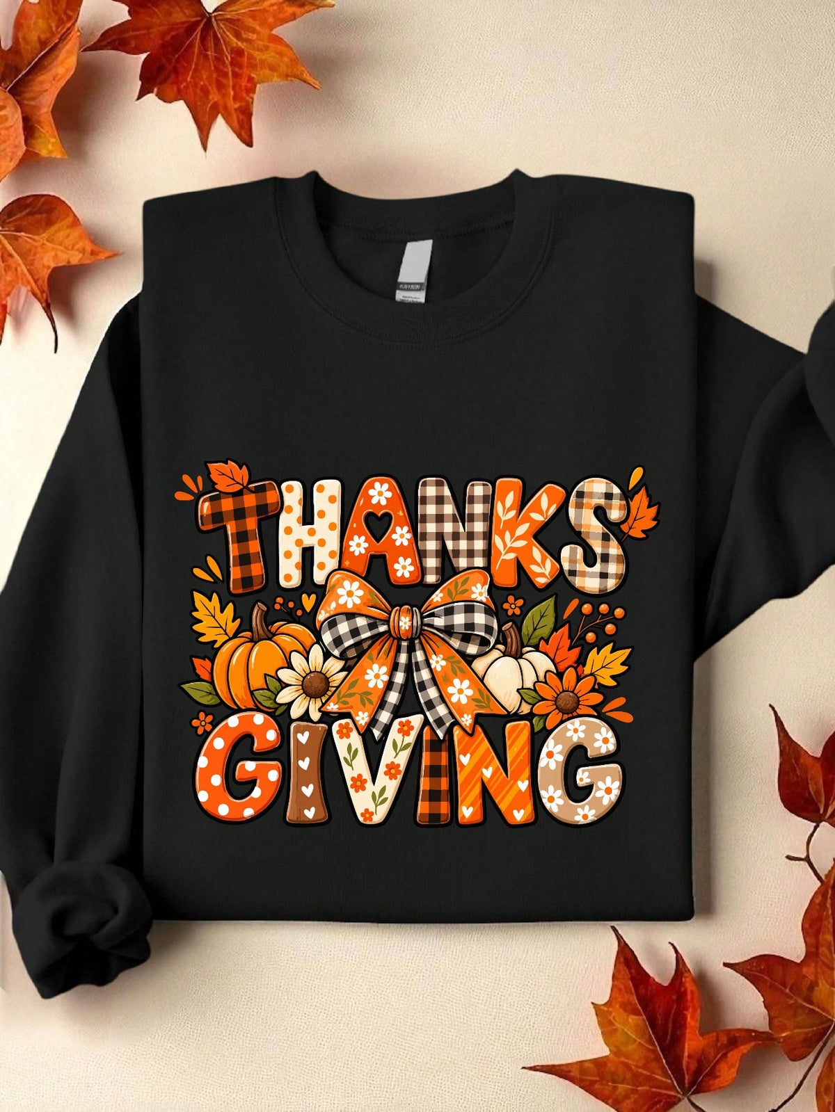 Thanksgiving Coquette Bow Sweatshirt