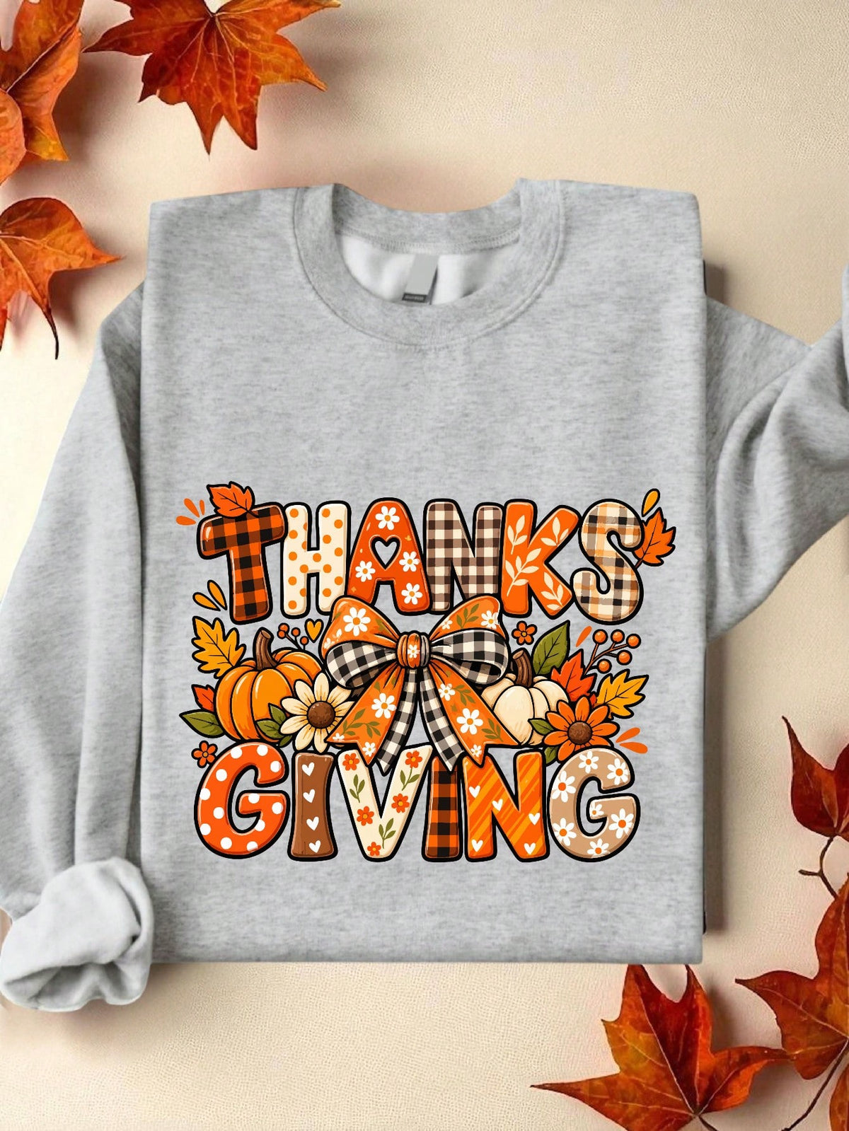 Thanksgiving Coquette Bow Sweatshirt