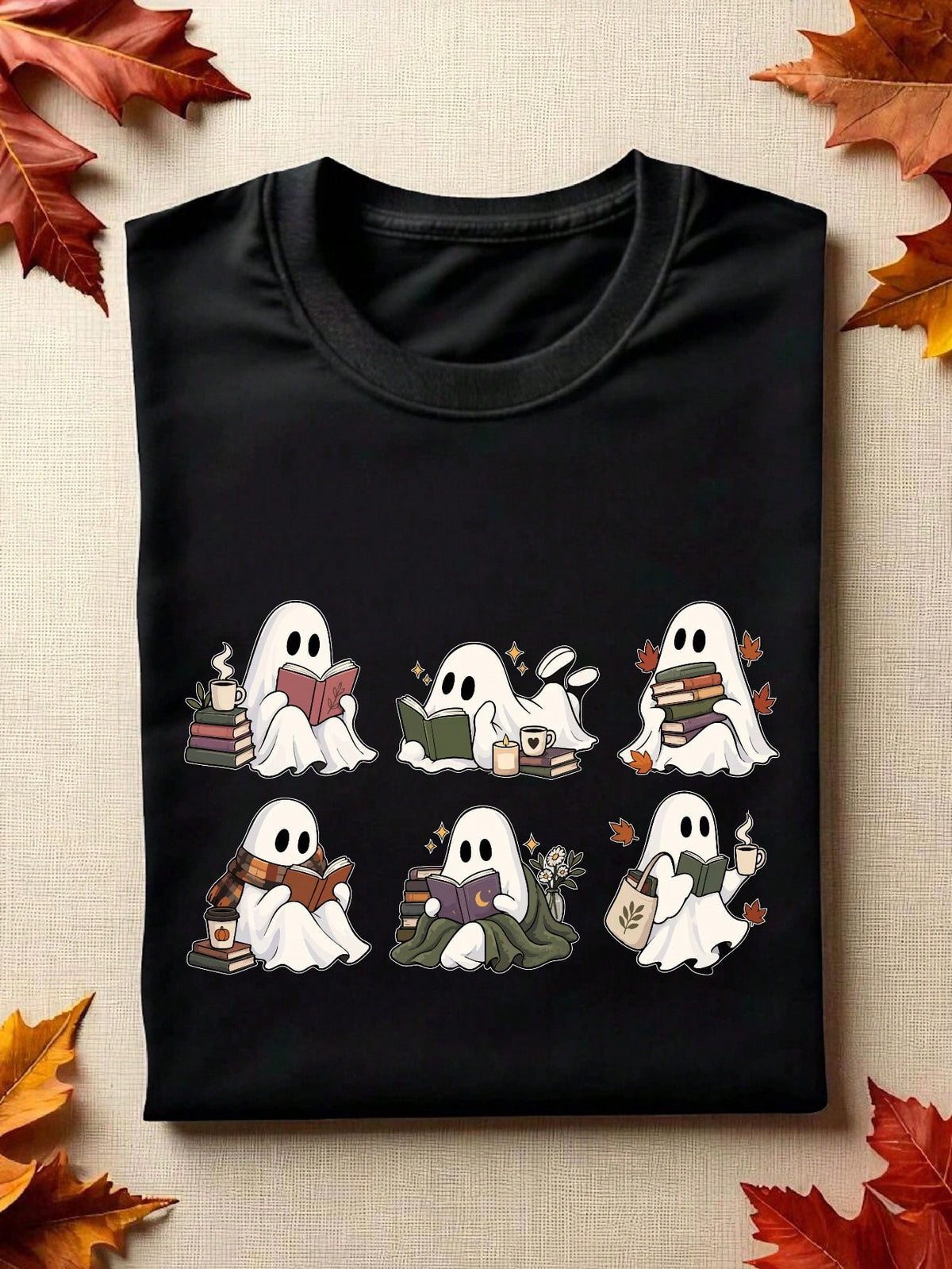 Halloween Book Shelf T-Shirt