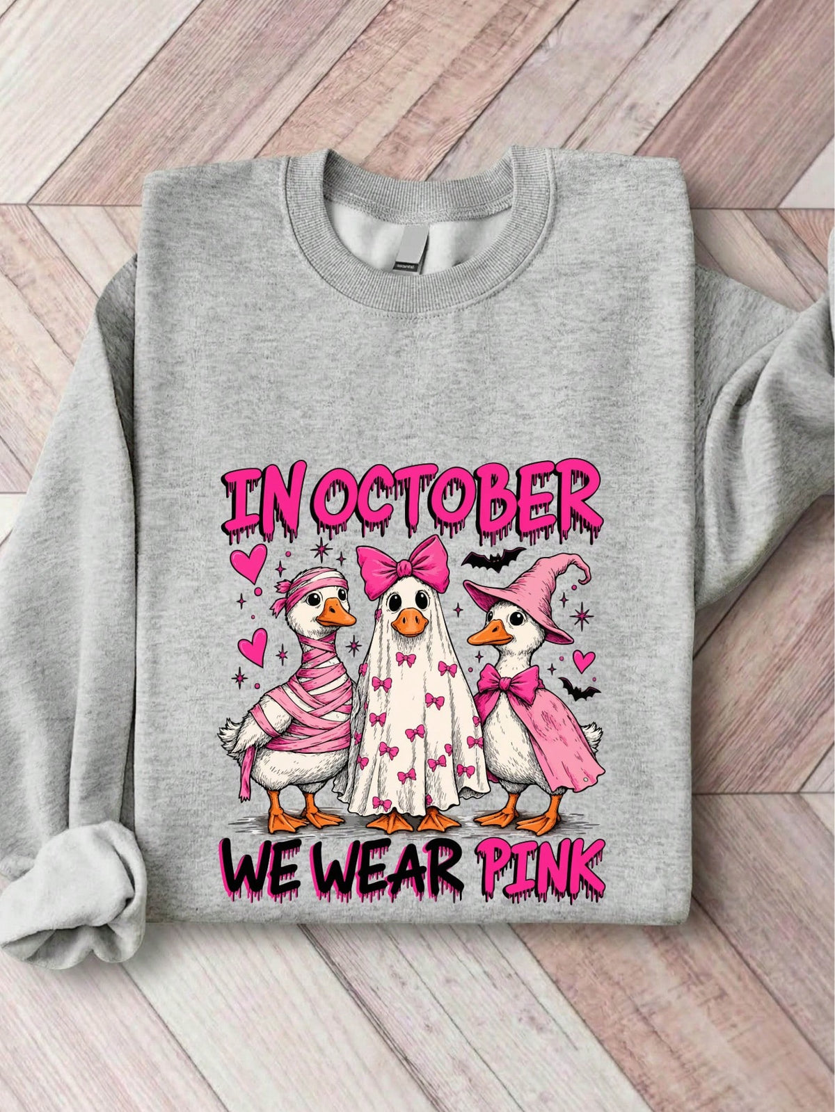 In October We Wear Pink Sweatshirt
