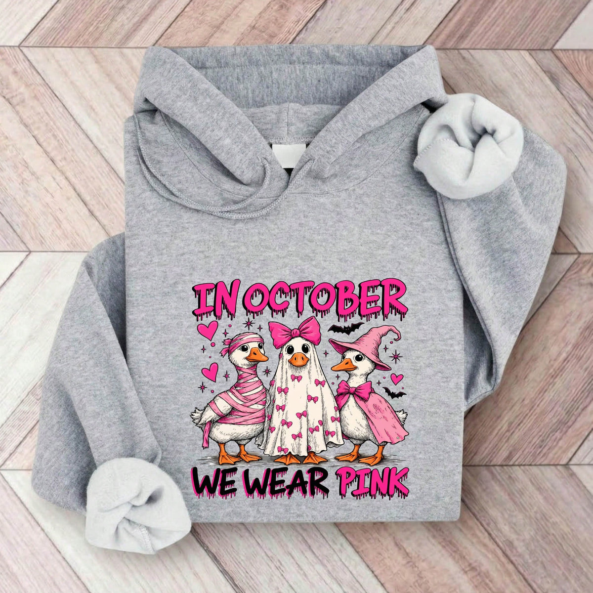In October We Wear Pink Hoodie