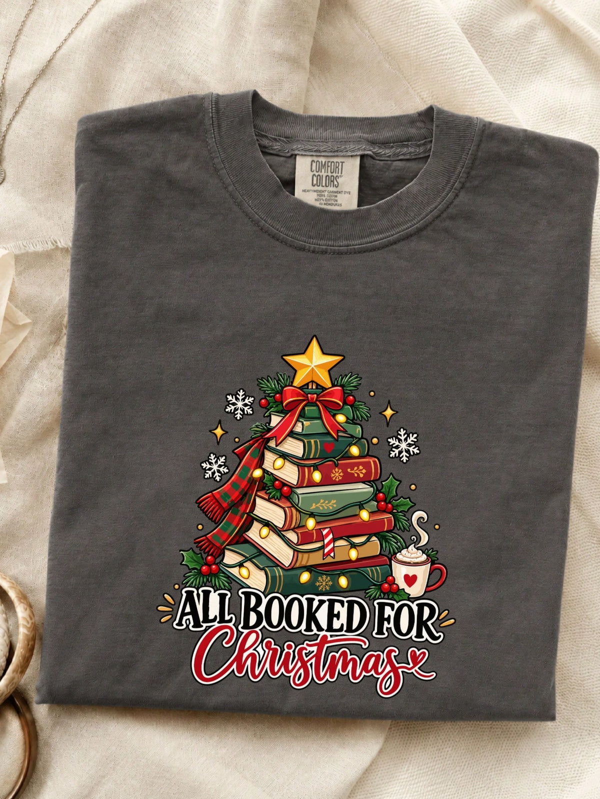All Booked For Christmas T-Shirt