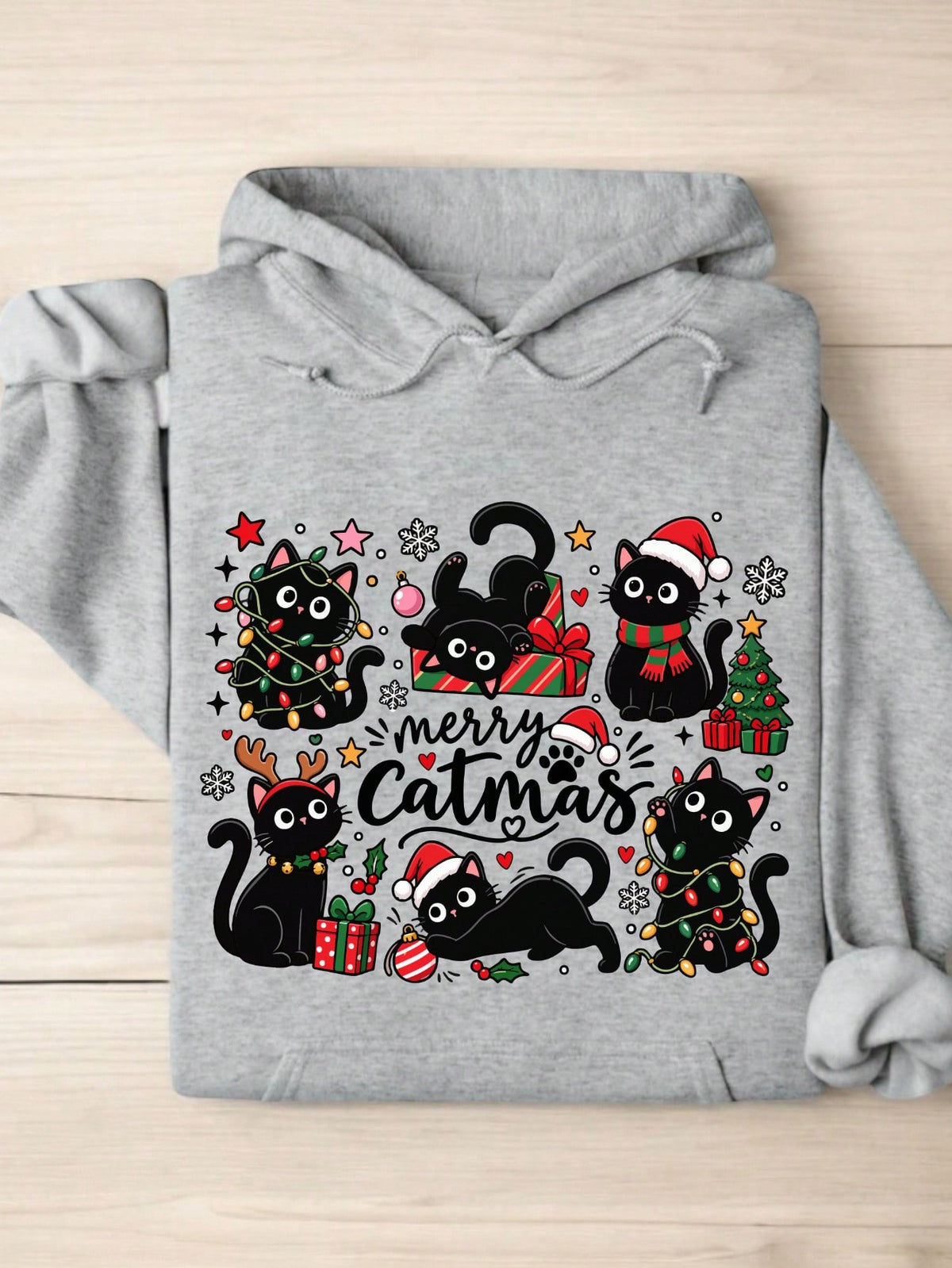 Christmas Cat Hoodie