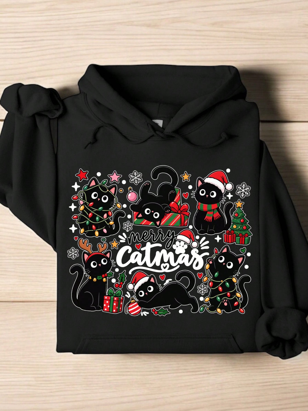 Christmas Cat Hoodie