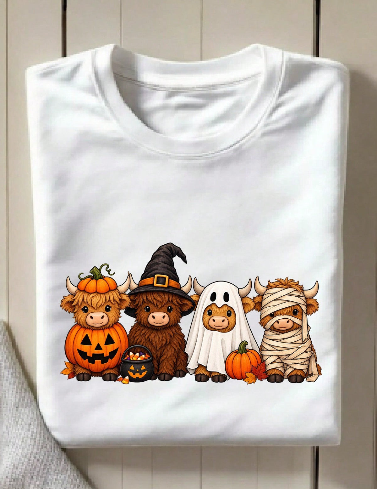 Halloween Highland Cow T-Shirt