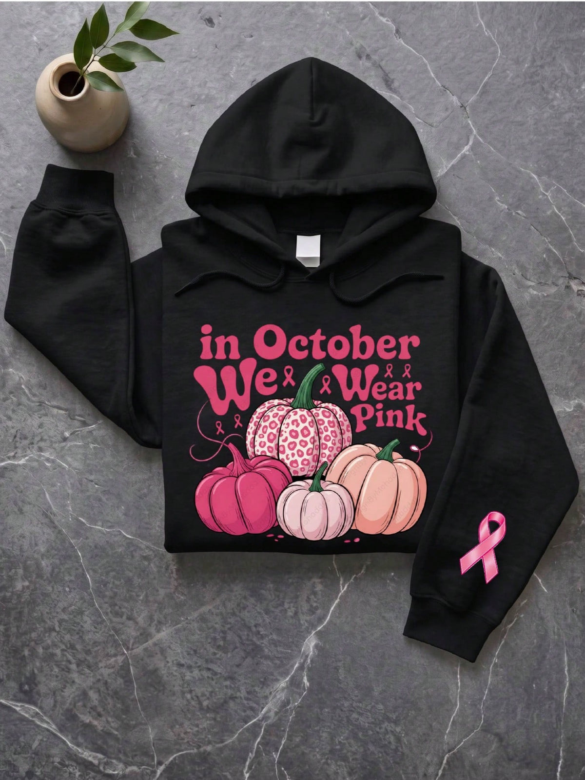 In October We Wear Pink Hoodie