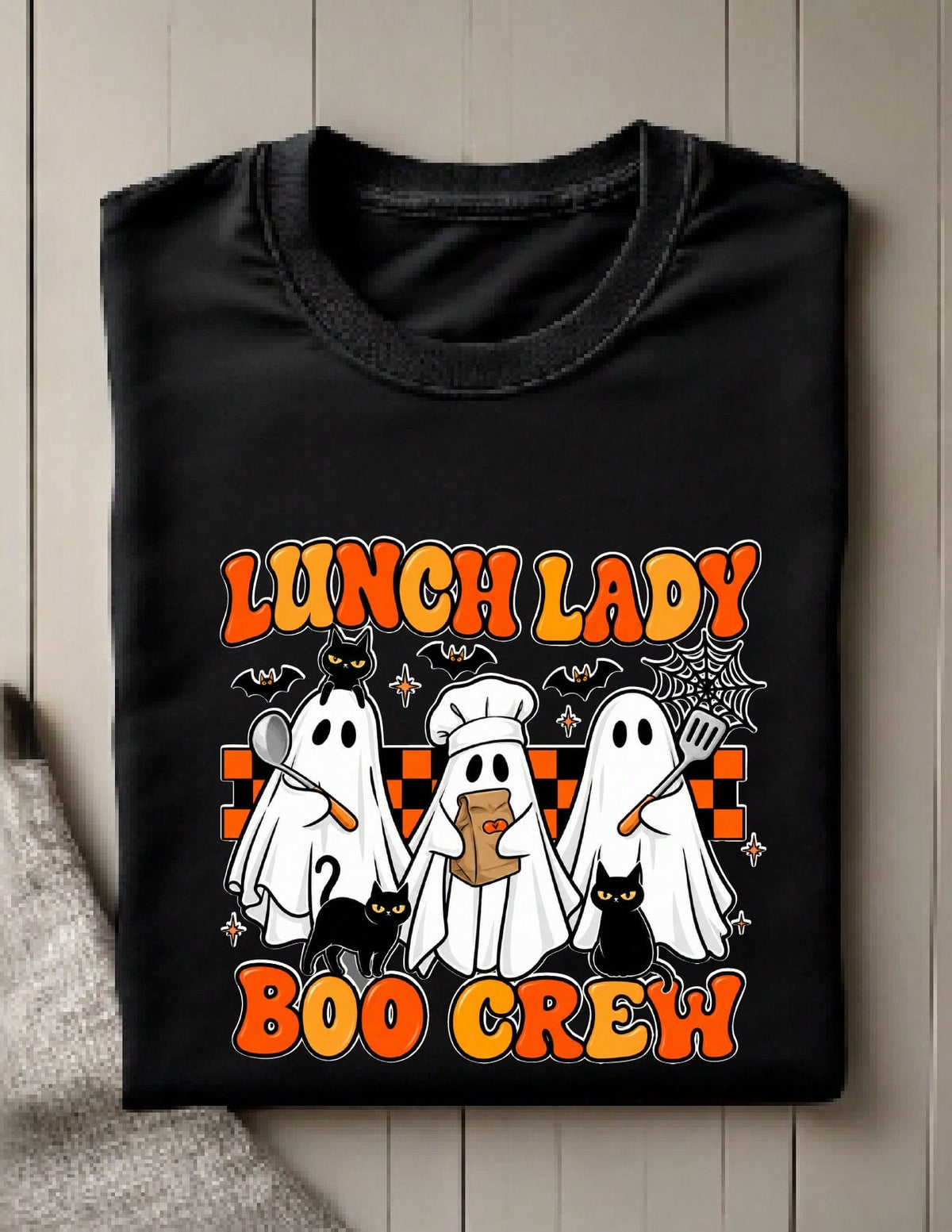 Lunch Lady Boo Crew T-Shirt