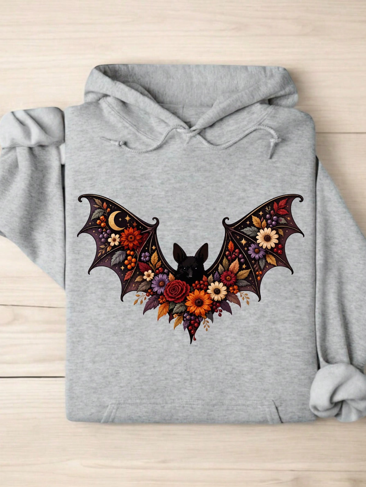 Floral Bat Hoodie
