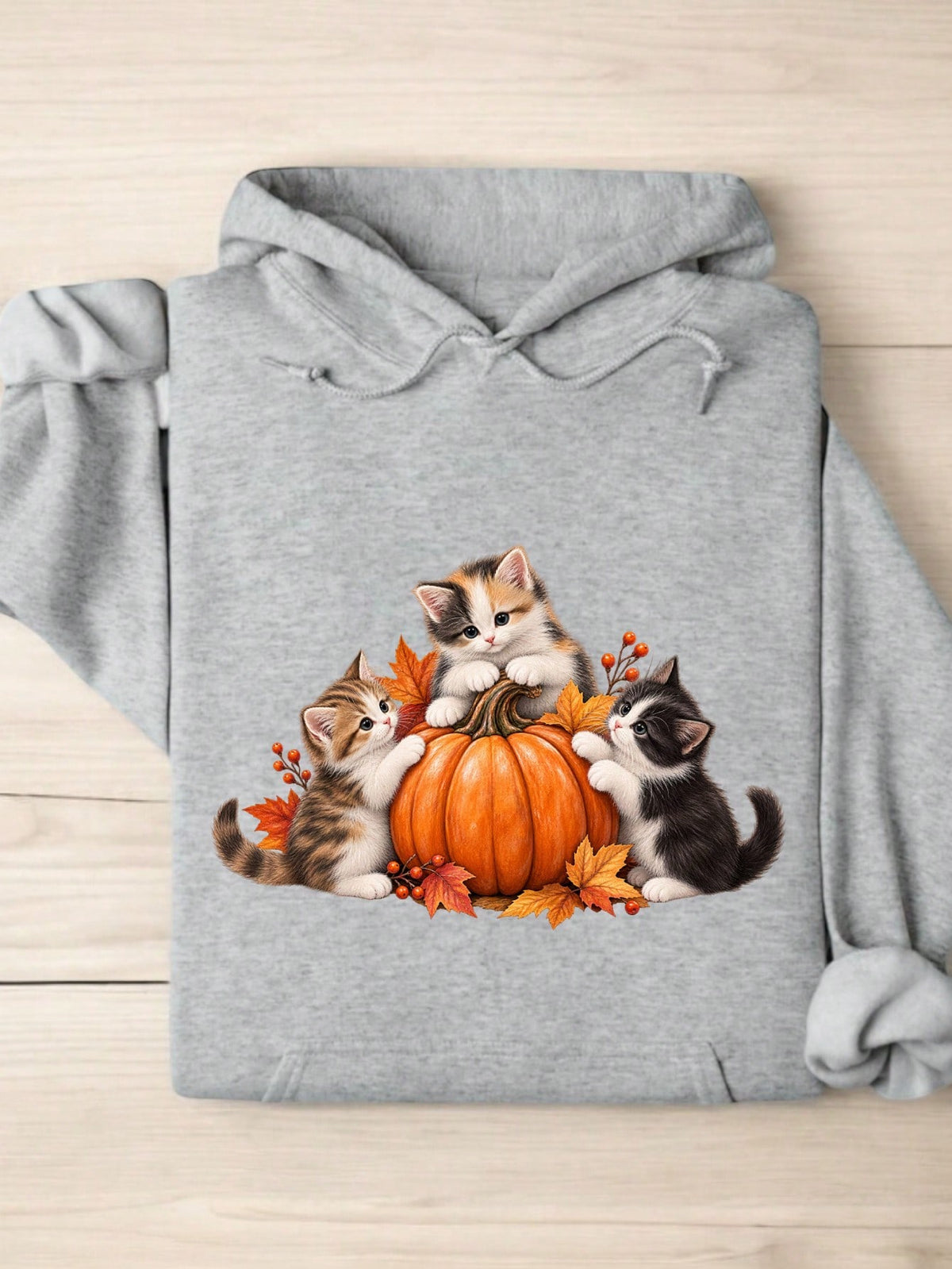 Fall Pumpkin Cat Hoodie