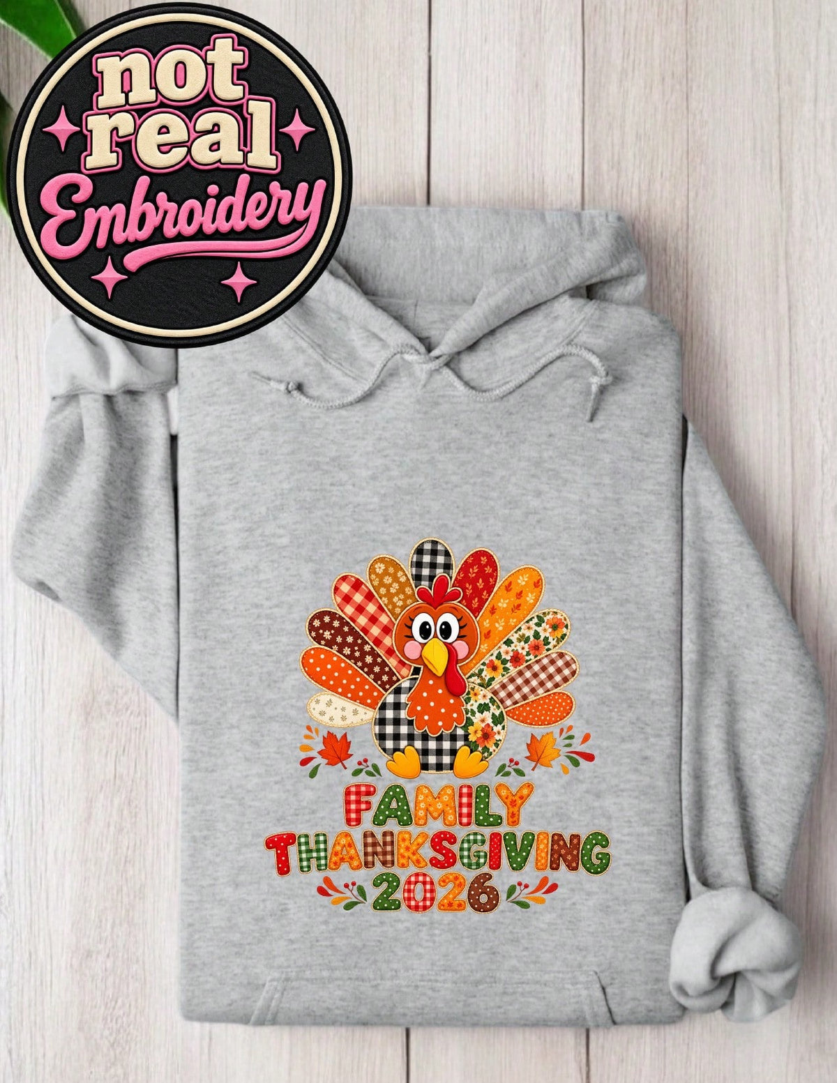 2026 Family Thanksgiving Turkey (DTF Graphic) Hoodie