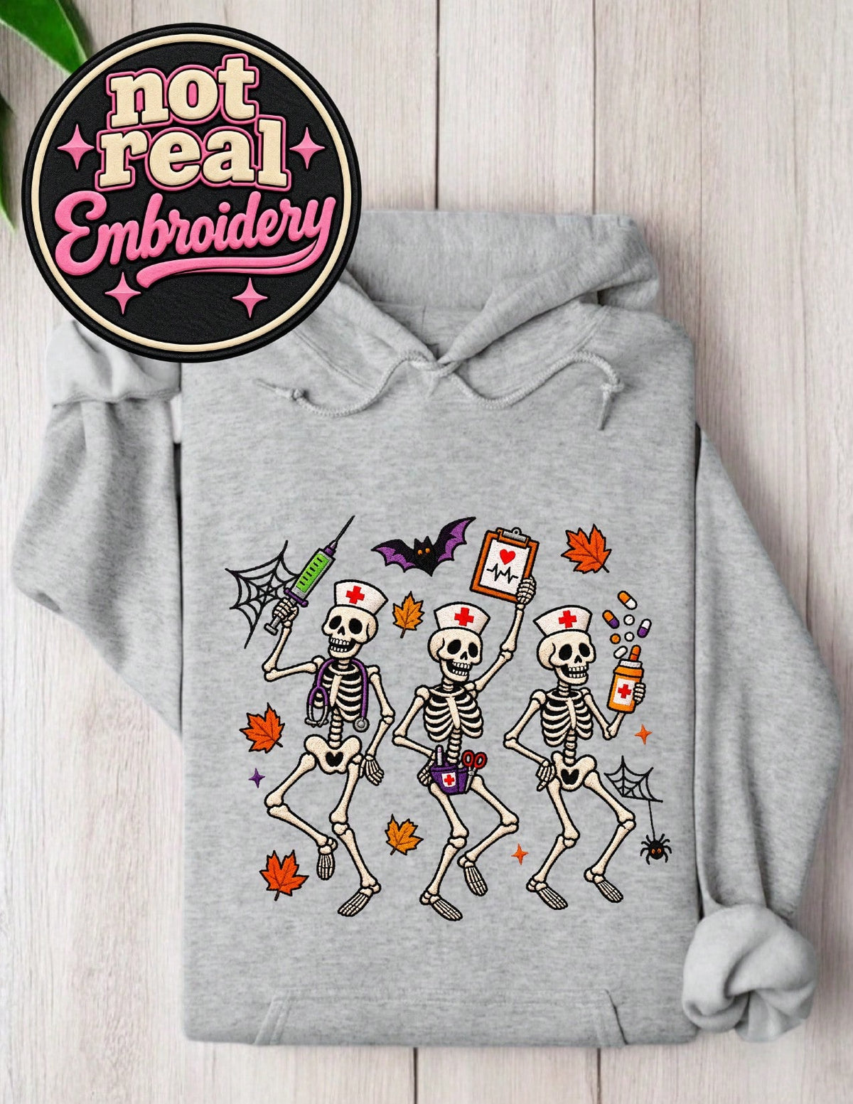Halloween Nurse Skeleton (DTF Graphic) Hoodie