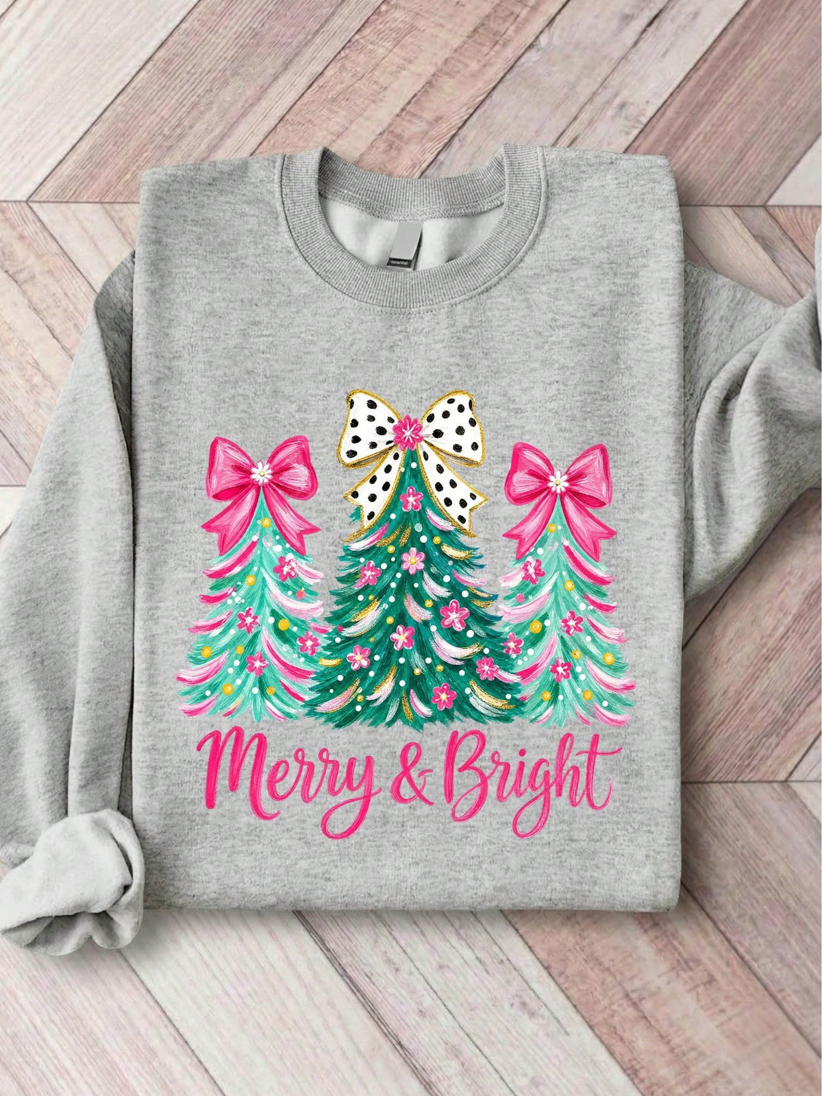 Merry And Bright Xmas Sweatshirt
