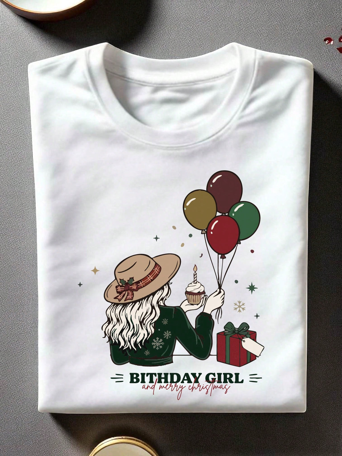 Birthday Girl Merry Christmas Unisex T-Shirt