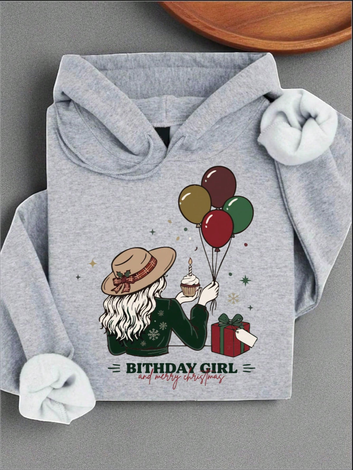 Merry Christmas Birthday Girl Unisex Hoodie