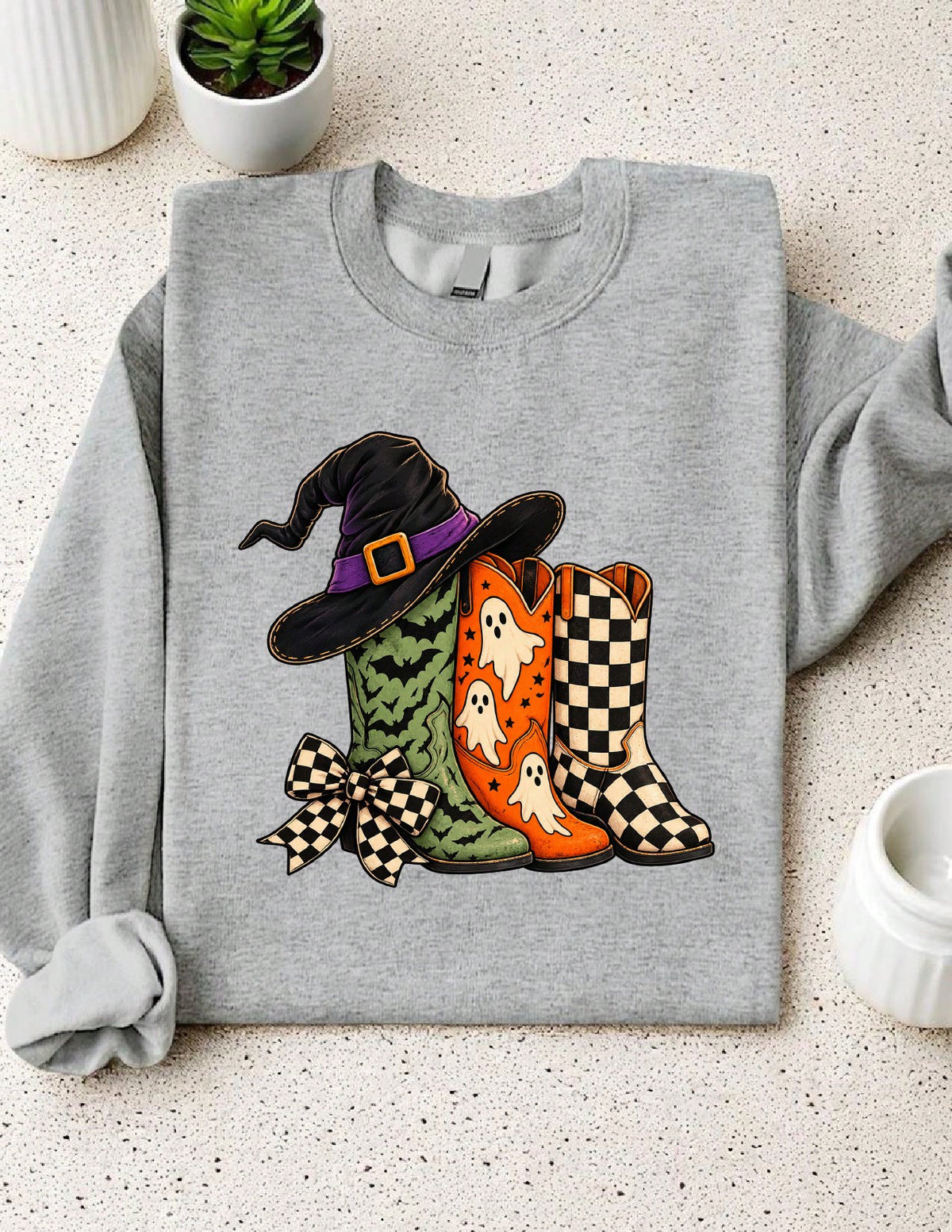 Halloween Cowboy Boots Sweatshirt